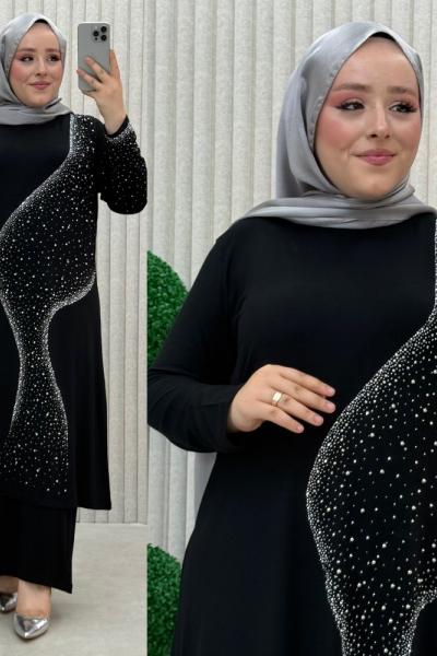 Ayfer Pantolonlu Takım Gümüş