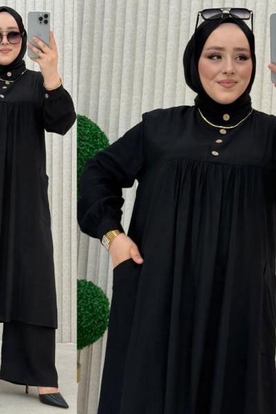 Akide Pantolonlu takım Siyah