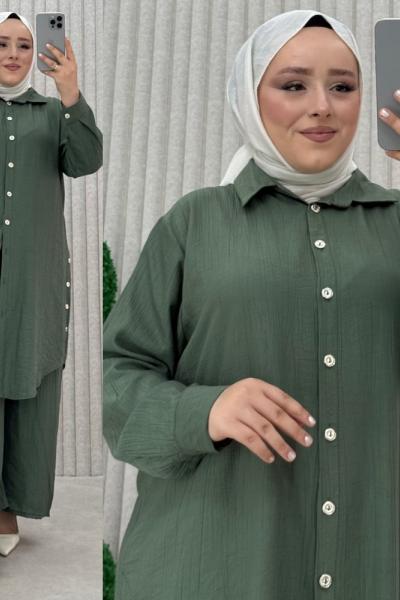 Selena pantolonlu takım Haki