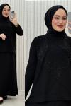 Şermin etekli takım Siyah