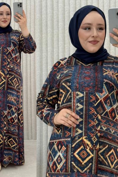 Filiz Elbise siyah-etnik