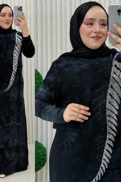 Zade elbise Siyah Taş