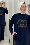 Gizem taşlı takım Lacivert