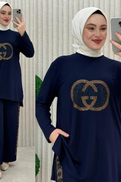 Gizem taşlı takım Lacivert