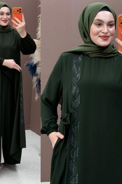 Aygün Kapaklı Ferace Haki