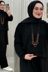 Süha pantolonlu takım Siyah