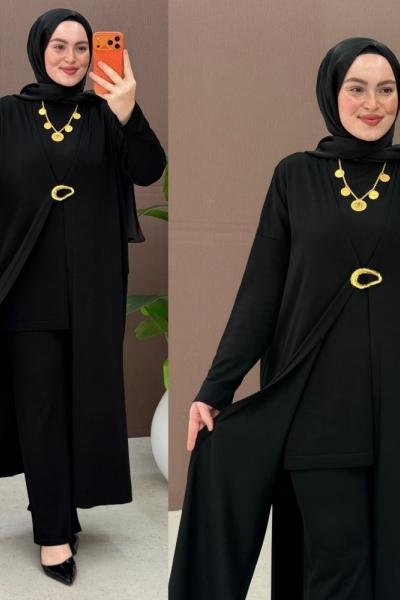 Elif 3 lü Takım Siyah