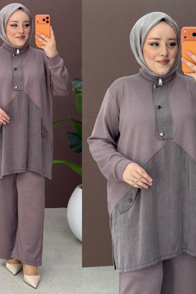 Gündüz Pantolonlu Takım Gül