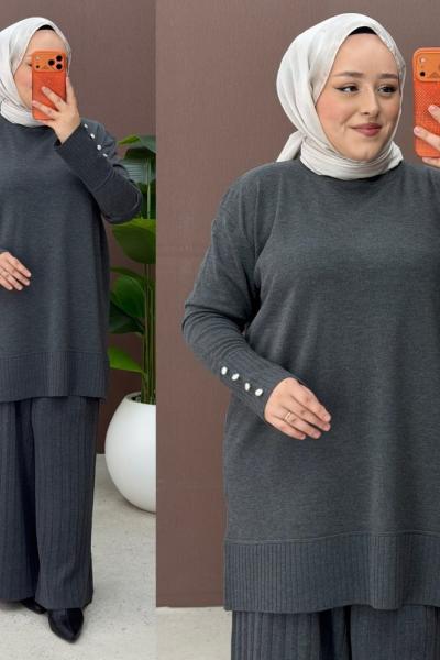 Dila Pantolonlu Takım Antrasit