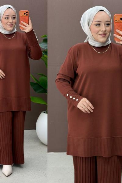 Dila Pantolonlu Takım Kiremit