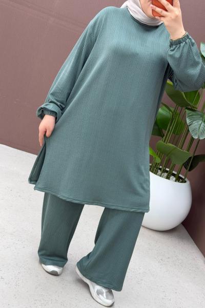 Lux pantolonlu takım Mint Yeşili