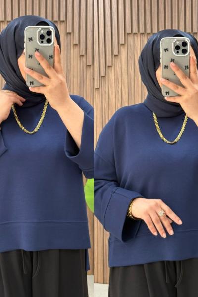 Altın Bluz Lacivert