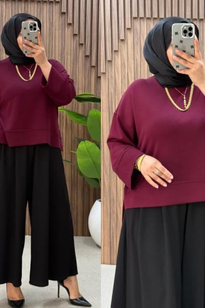Altın Bluz Bordo